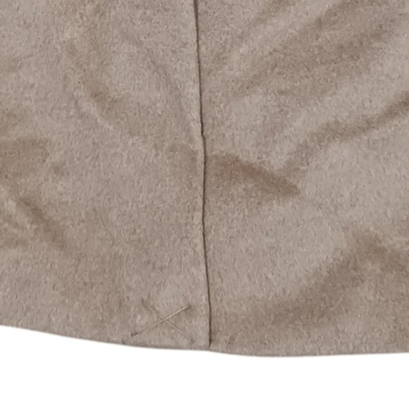 Cole Haan Wool Blend Trench Coat Faux Leather Trim - Picture 9 of 14